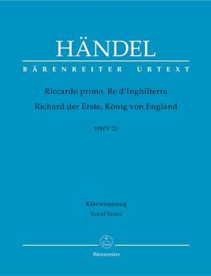 Handel, GF: Riccardo primo, Re d'Inghilterra (HWV 23) (It) (Urtext)