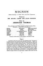 Ambroise Thomas: Mignon Product Image