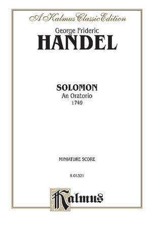 George Frideric Handel: Solomon (1749)