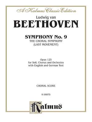 Ludwig Van Beethoven Symphony No 9 Choral Movement Presto Sheet Music