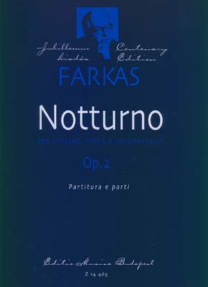 Farkas, Ferenc: Notturno Op.2 (string trio)