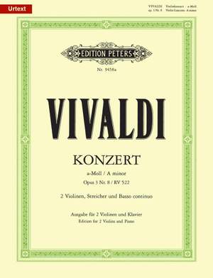Vivaldi, A: Concerto in A minor Op.3 No.8