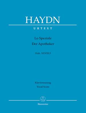 Haydn, FJ: Lo Speziale (Der Apotheker) Dramma giocoso (Hob.XXVIII:3) (Urtext)