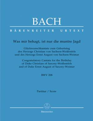 Bach, JS: Cantata No. 208: Was mir behagt (BWV 208) (Urtext)
