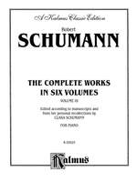 Robert Schumann: Complete Works, Volume III Product Image
