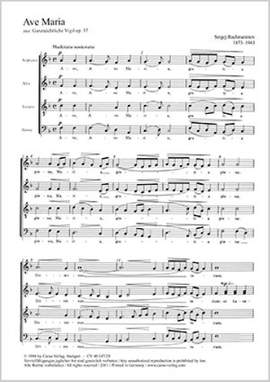 Rachmaninov: Ave Maria; Gluck: De profundis