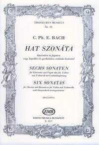 Bach, C.P.E: 6 Sonatas (clarinet and bassoon)