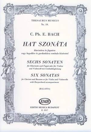 Bach, C.P.E: 6 Sonatas (clarinet and bassoon)