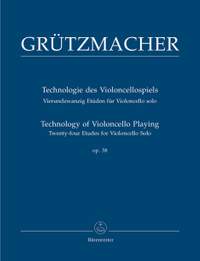 Gruetzmacher, F: Technology of Violoncello Playing, Op.38. Twenty-four Etudes for Violoncello solo