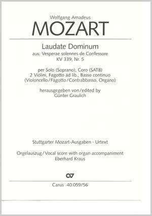Mozart: Laudate Dominum in F (KV 339 no. 5; F-Dur)