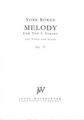 Bowen, York: Melody for the C String (Viola,Pn)