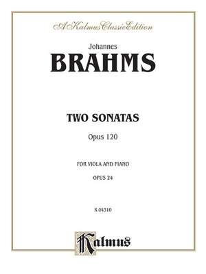Johannes Brahms: Two Sonatas, Op. 120