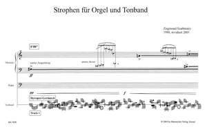 Szathmary, Z: Strophen fuer Orgel und Tonband (1988/2001)