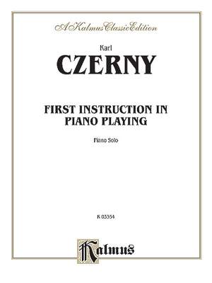 Carl Czerny: First Instruction in Piano Playing