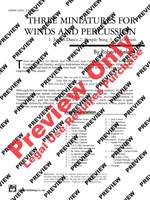 Robert Sheldon: Three Miniatures for Winds and Percussion Product Image