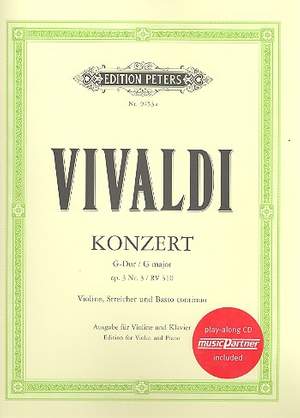Vivaldi, A: Concerto in G Op.3 No.3, RV 310