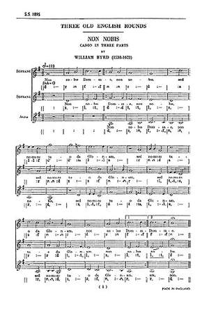 Samuel Webbe_William Byrd: Three Old English Rounds