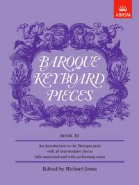 Jones, Richard: Baroque Keyboard Pieces Book III