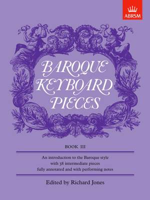 Richard Jones: Baroque Keyboard Pieces, Book III