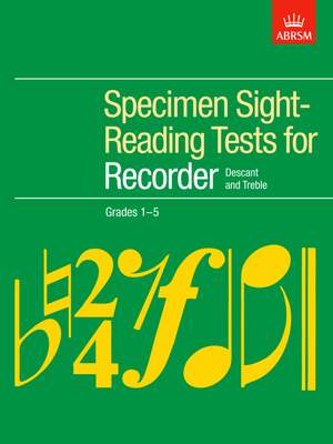 ABRSM Specimen Sight-Reading Tests For Recorder Grades 1-5