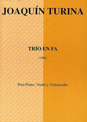 Joaquín Turina: Trio En Fa (Score/Parts)