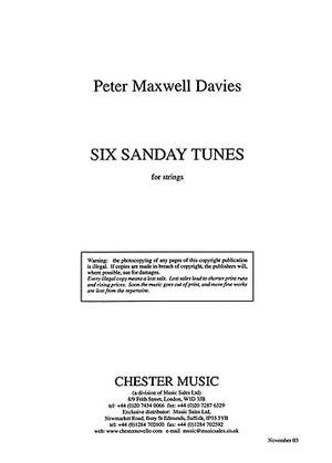 Peter Maxwell Davies: Six Sanday Tunes (Full Score)