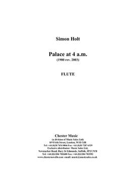 Simon Holt: Palace At 4 a.m. (Parts)
