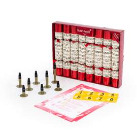 Red Christmas Crackers With Whistles Box of 8