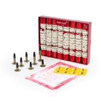 Red Christmas Crackers With Whistles Box of 8