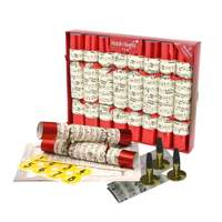 Red Christmas Crackers With Whistles Box of 8