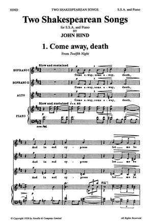 John Hind: Two Shakespearean Songs