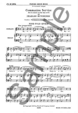 Charles Hutchings: Communion Service In G
