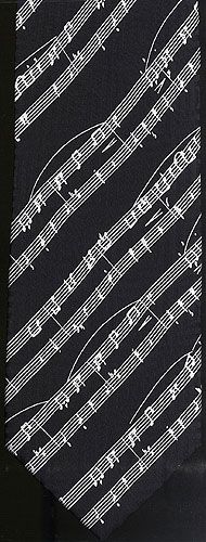 Silk Tie Black Manuscript Sheet Music
