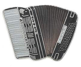 Mini Pin - Accordion - Black