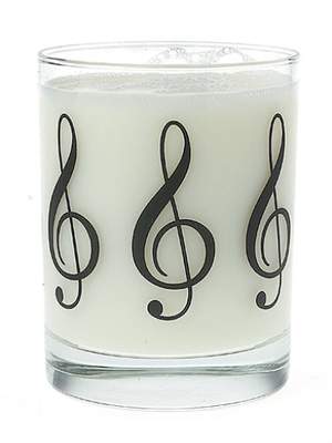 Clear Glass Tumbler: Treble Clef