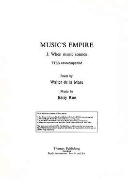 Betty Roe: When Music Sounds
