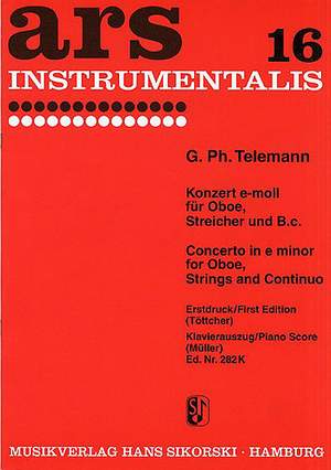 Georg Philipp Telemann: Concerto for Oboe, Strings and Basso Continuo