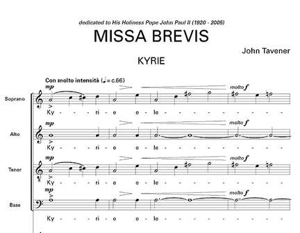 John Tavener: Missa Brevis