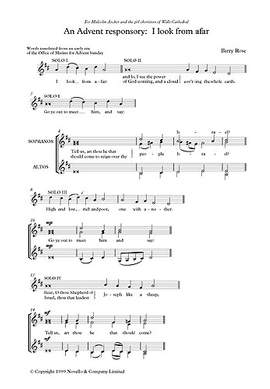 Barry Rose: An Advent Responsory-I Look From Afar-SSAA