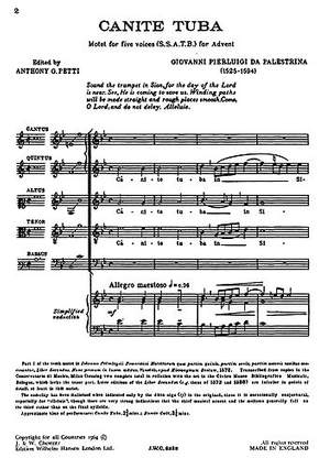 Giovanni Palestrina: Canite Tuba/Rorate Coeli