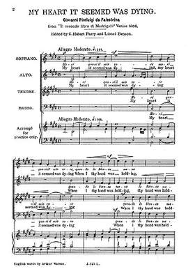 Giovanni Pierluigi da Palestrina: My Heart It Seemed Was Dying