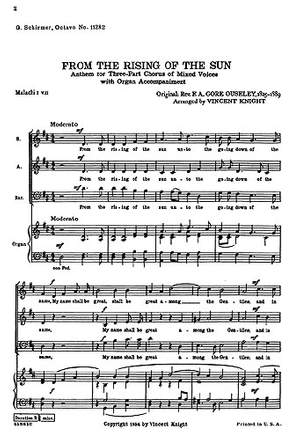 F.A. Gore Ouseley: From The Rising Of The Sun