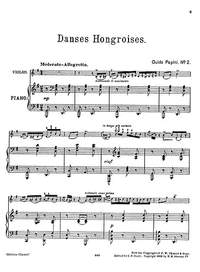 Hungarian Dance No.2 In G For Violin And Piano
