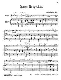 Hungarian Dance No.3 In A For Violin And Piano