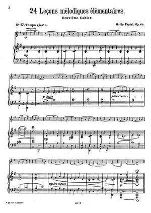 24 Elementary Studies For Violin And Piano Book 2