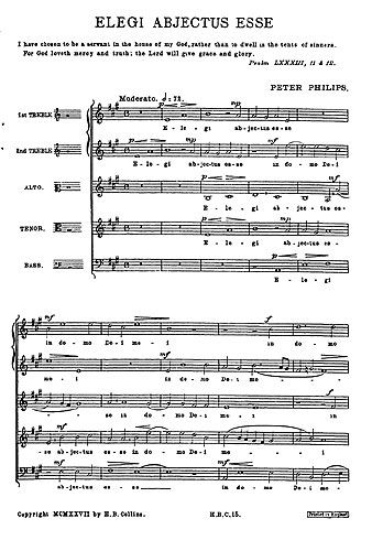 Peter Philips: Elegi Abjectus Esse (Collins)