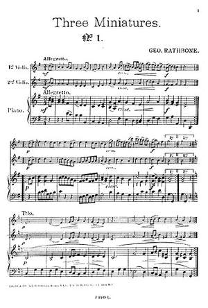 George Rathbone: Three Miniatures