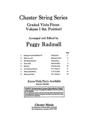 Peggy Radmall: Chester String Series Viola Book 1 (Viola/Piano)