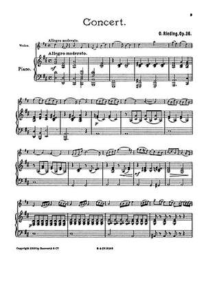 Oscar Rieding: Concerto in D Op. 36