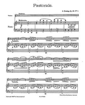 Oskar Rieding: Pastorale Op.23 No.1